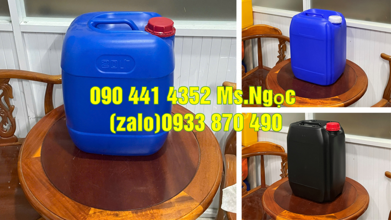 Can nhựa 20 lít đựng dung dịch dễ cháy, can nhựa 25 lít đựng hóa chất sinh khí 