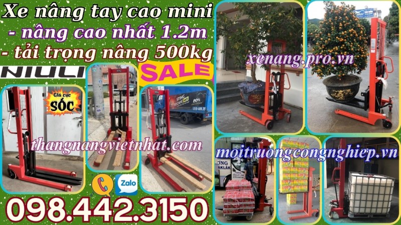 Xe nâng tay cao 500kg nâng cao 1.2 mét