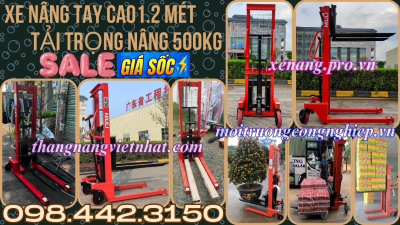 Xe nâng tay cao 500kg nâng cao 1.2 mét