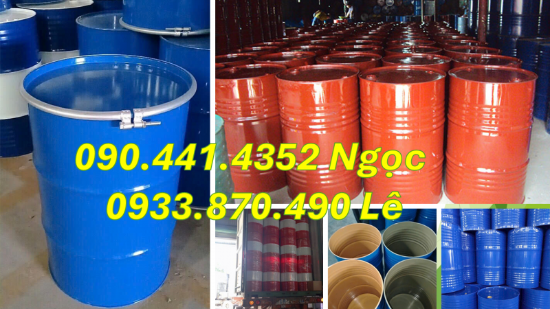Kinh doanh thùng phuy sắt 220 lít, thùng phuy sắt tráng epoxy
