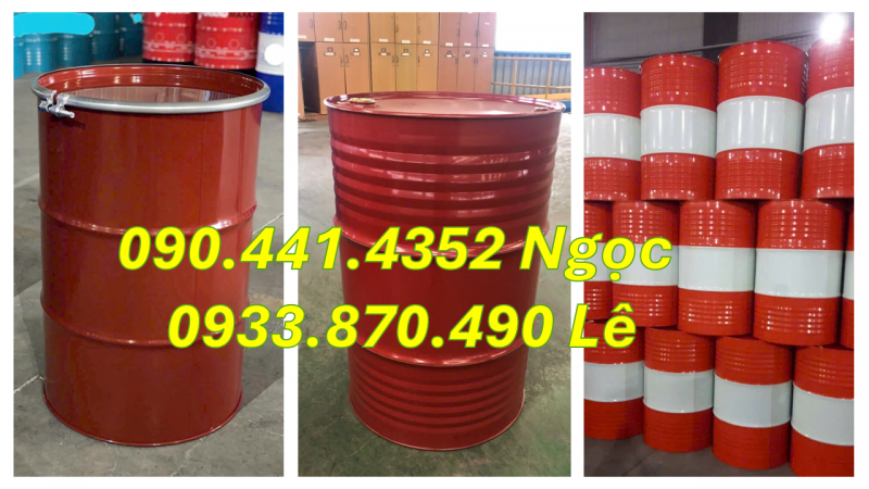 Kinh doanh thùng phuy sắt 220 lít, thùng phuy sắt tráng epoxy