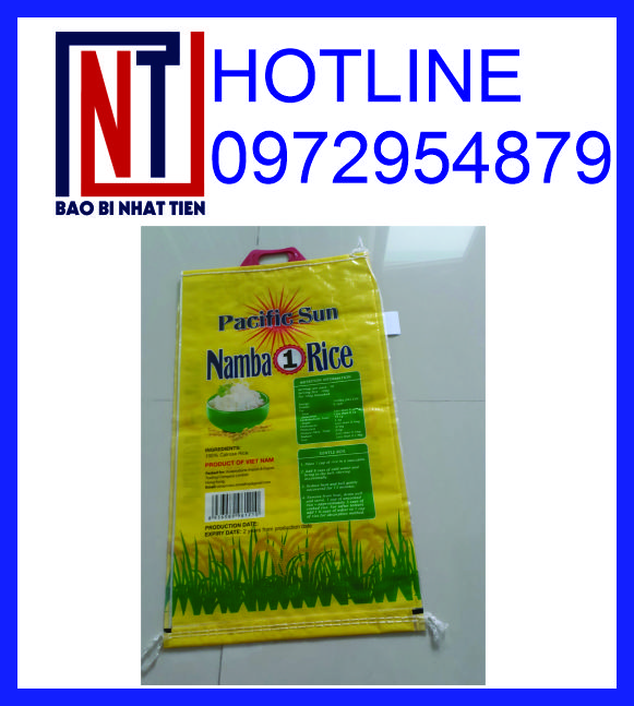 Cung cấp bao PP dệt đựng gạo 5kg, bao bì gạo 5kg PP dệt