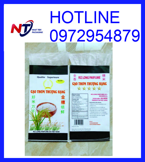 Cung cấp bao PP dệt đựng gạo 25kg in theo yêu cầu, giá cạnh tranh