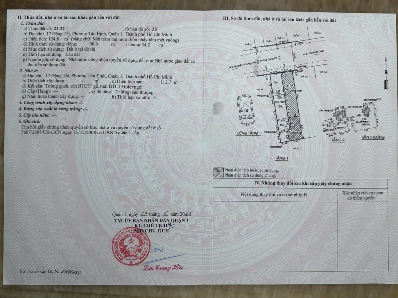 HOT CHÍNH CHỦ CẦN BÁN NHANH LÔ ĐẤT ĐẦU TƯ SINH LỜI tại phường Tân Định, quận 1, TPHCM