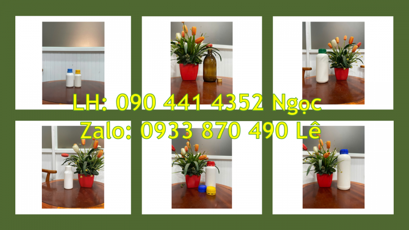 Vỏ chai nhựa 500ml, chai lọ 250ml đựng hóa chất