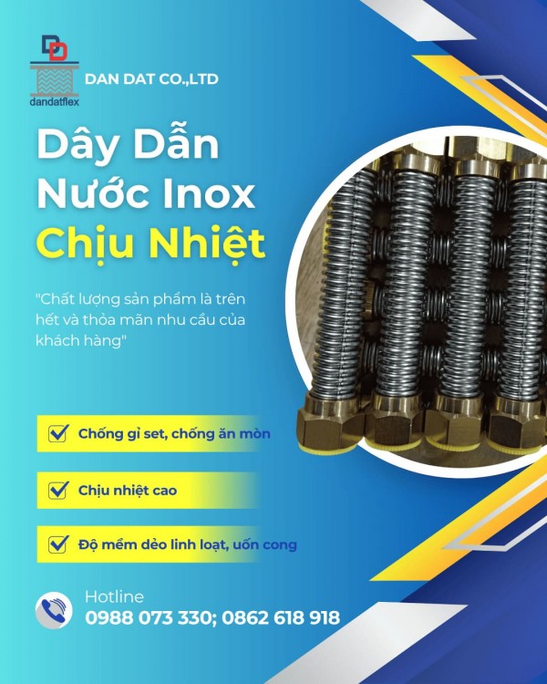 Dây Dẫn Nước Inox | Dây Cấp Nước Inox Chịu Nhiệt - Chống gỉ, Bền Bỉ, An Toàn