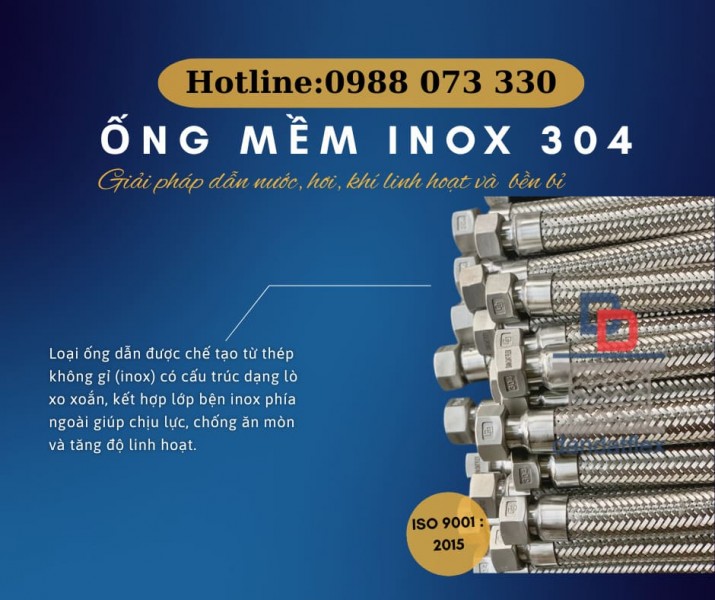 Ống Mềm Inox Chịu Nhiệt | Ống Nối Mềm Kim Loại - Chịu Áp Cao, Chống Rung