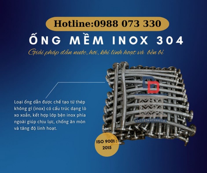 Ống Mềm Inox Chịu Nhiệt | Ống Nối Mềm Kim Loại - Chịu Áp Cao, Chống Rung