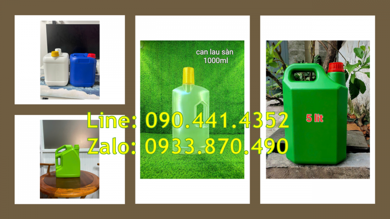 Can 1 lít có vạch chia, can nhựa 2 lít có vòi nhấn, can nhựa 5 lít đựng nước rửa chén 