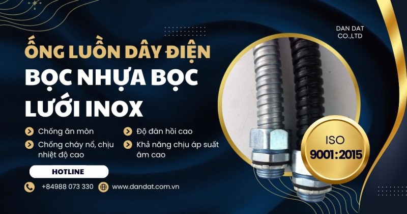 Ống Luồn Dây Điện Bọc Nhựa Bọc Lưới Inox - Giá Tốt