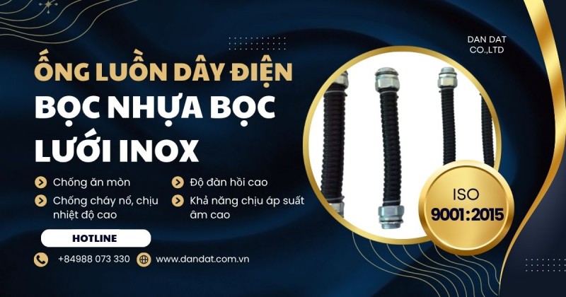Ống Luồn Dây Điện Bọc Nhựa Bọc Lưới Inox - Giá Tốt