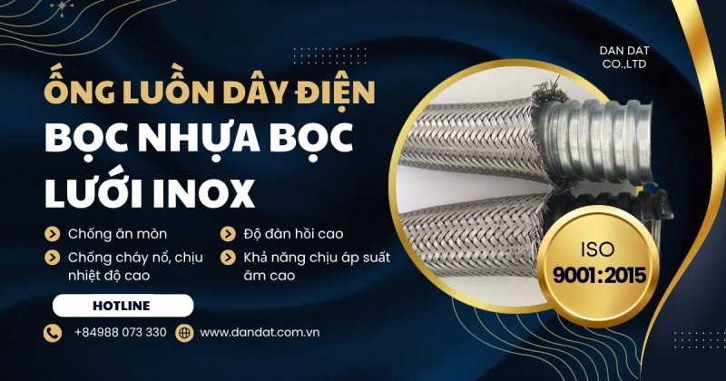 Ống Luồn Dây Điện Bọc Nhựa Bọc Lưới Inox - Giá Tốt