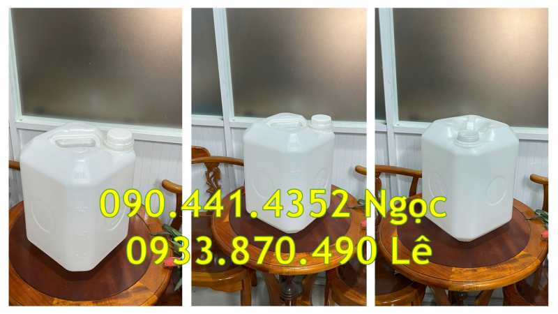 Can nhựa 25 lít đựng chất khử trùng, can nhựa 30 lít đựng chất làm sạch nước 