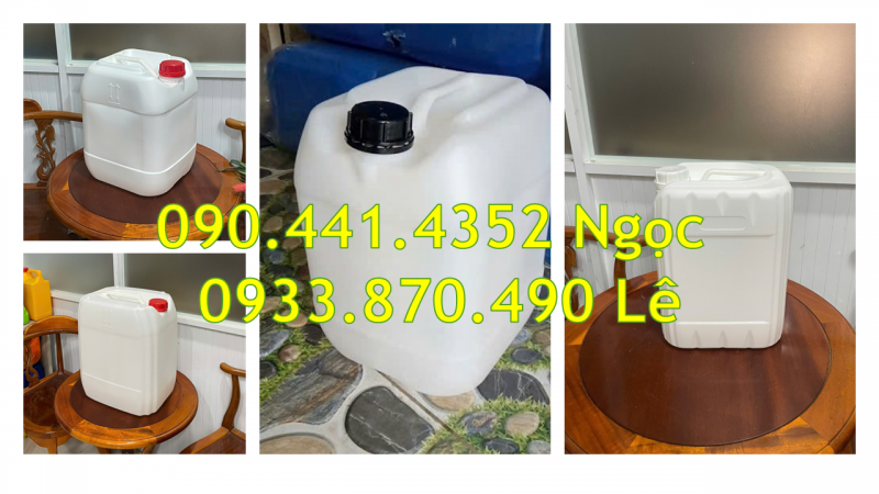 Can nhựa 25 lít đựng chất khử trùng, can nhựa 30 lít đựng chất làm sạch nước 