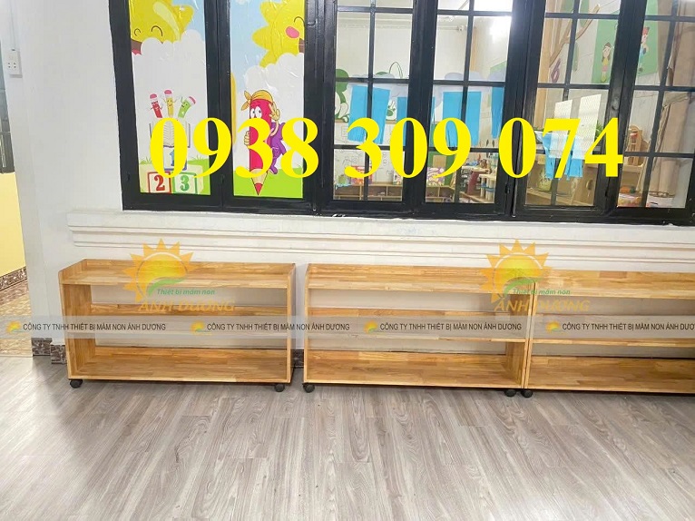 Kệ gỗ mầm non, kệ gỗ mầm non montessori
