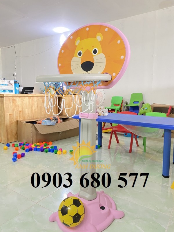 Trụ bóng rổ trẻ em cho trường mầm non, khu vui chơi, công viên