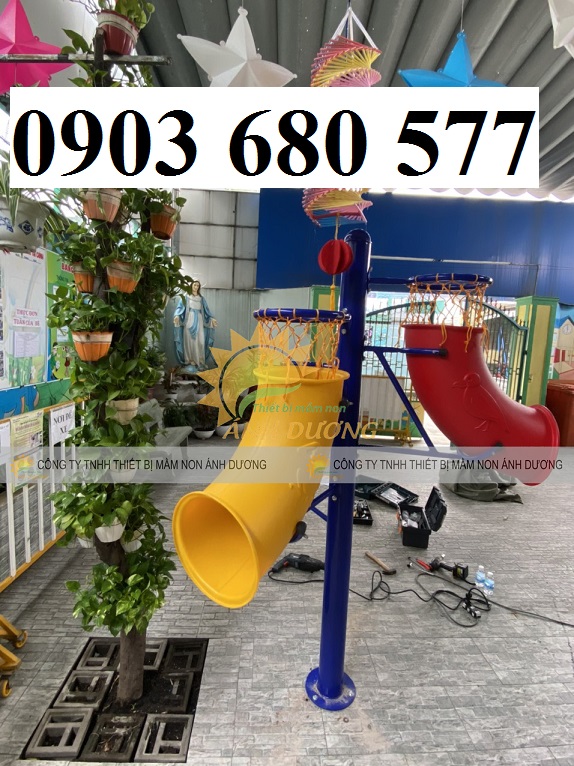 Trụ bóng rổ trẻ em cho trường mầm non, khu vui chơi, công viên