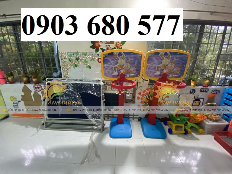 Trụ bóng rổ trẻ em cho trường mầm non, khu vui chơi, công viên