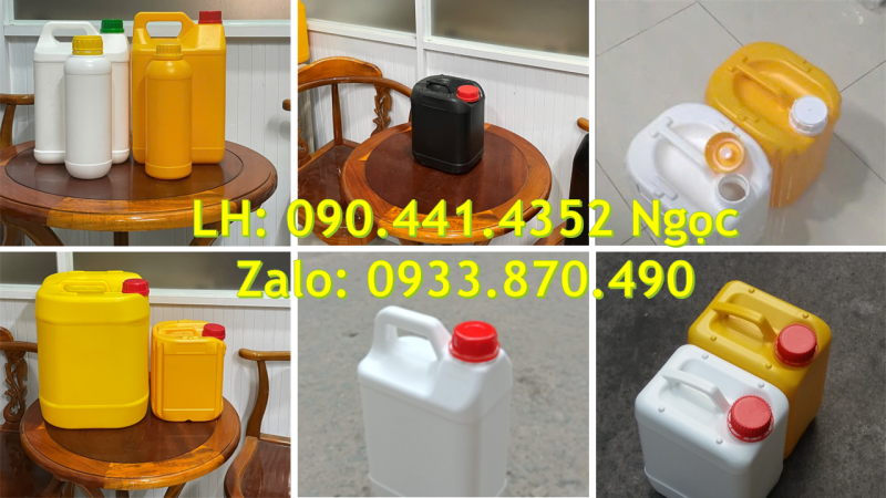 Can nhựa 500ml đựng nước cất, can nhựa 1 lít đựng chất khoáng, can 2 lít đựng mỹ phẩm 