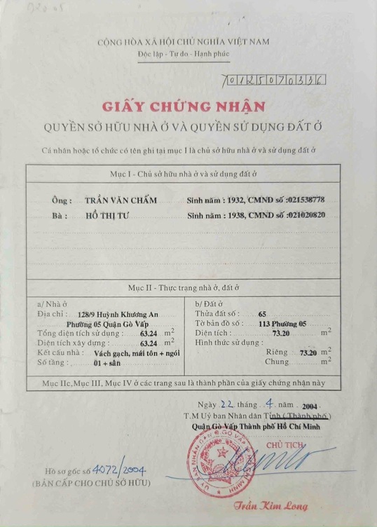 HOT HOT –CẦN BÁN CĂN NHÀ 3 MẶT HẺM THOÁNG Tại Đường Huỳnh Khương An, Phường 5, Quận Gò Vấp, TP.HCM