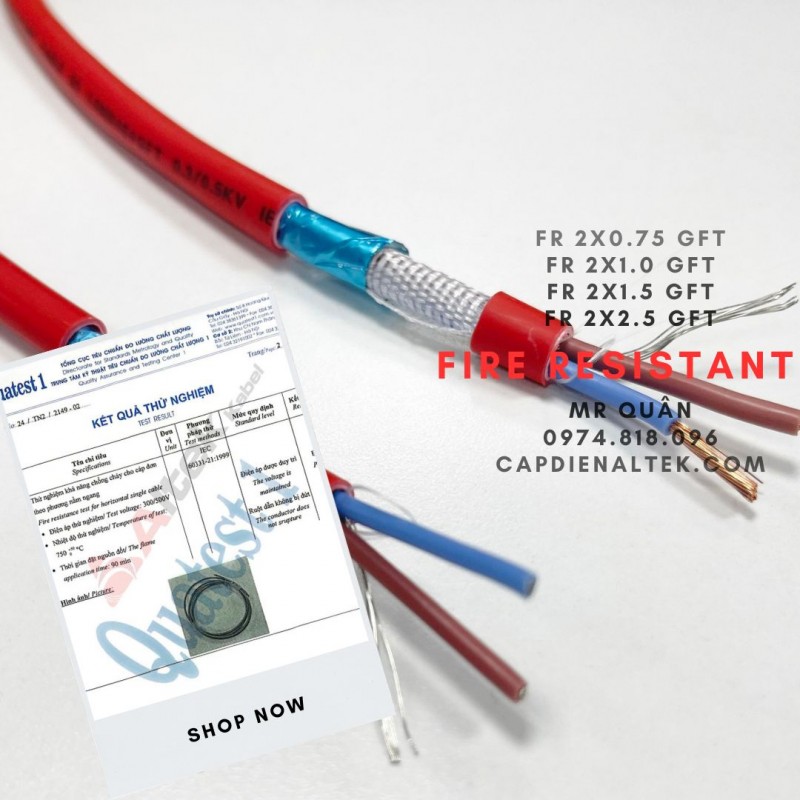 Cáp báo cháy chống cháy 2x1.5 – Tổng kho Altek