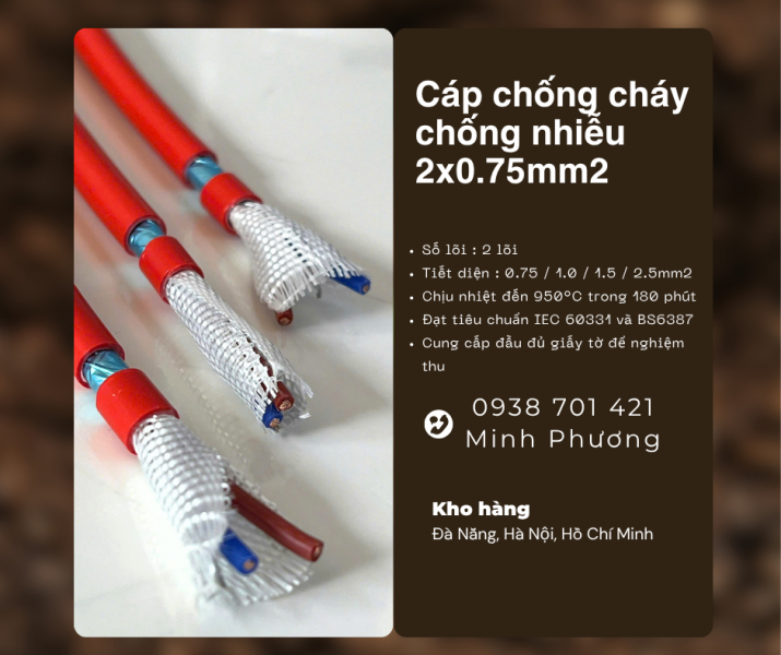 Cáp chống cháy chống nhiễu 2x0.75mm² – Lựa chọn an toàn cho hệ thống PCCC Huế