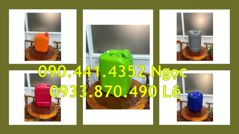 Báo giá can nhựa 20 lít, can nhựa 25 lít, can nhựa 30 lít công nghiệp tại TPHCM 