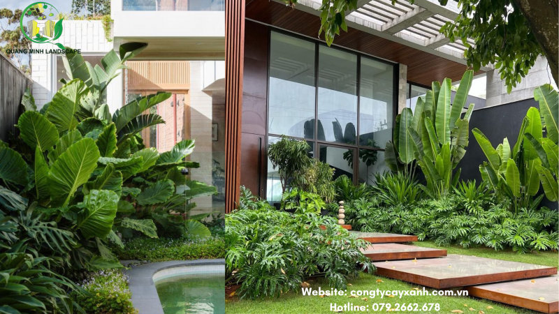 Sân vườn đẹp như Resort – Không còn là nỗi lo bão dưỡng! -	Cắt tỉa cỏ và tạo dáng cây cảnh nghệ thuậ