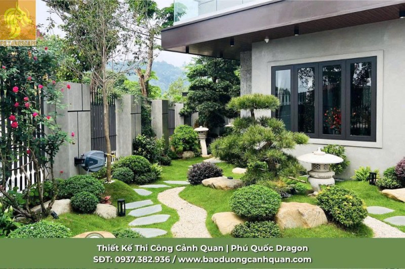 Sân vườn đẹp như Resort – Không còn là nỗi lo bão dưỡng! -	Cắt tỉa cỏ và tạo dáng cây cảnh nghệ thuậ