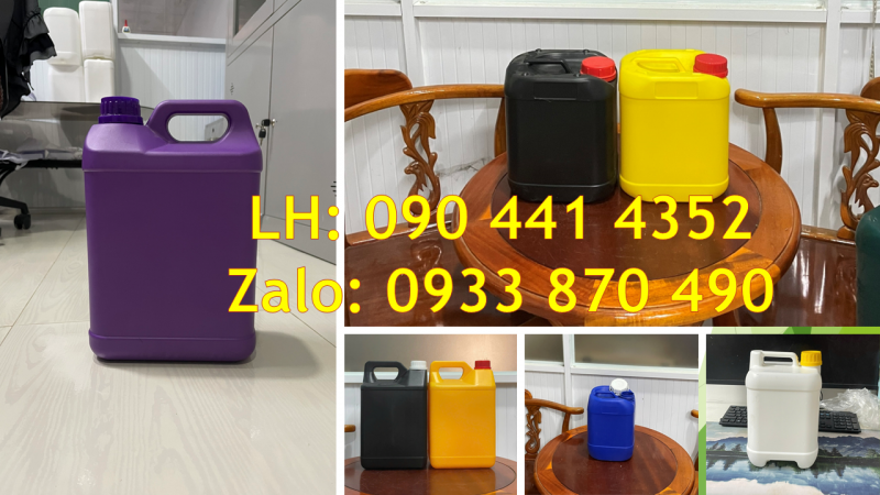 Vỏ can nhựa 2 lít vuông trắng, can nhựa 1 lít vuông xanh, can chứa 500ml gel, xà phòng
