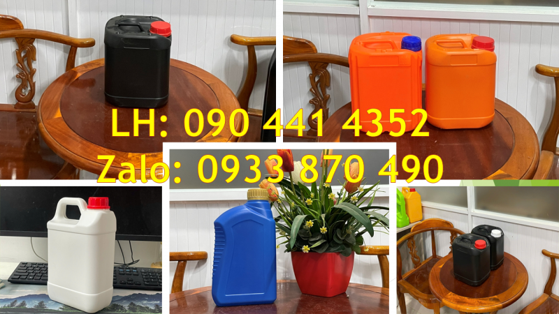 Vỏ can nhựa 2 lít vuông trắng, can nhựa 1 lít vuông xanh, can chứa 500ml gel, xà phòng
