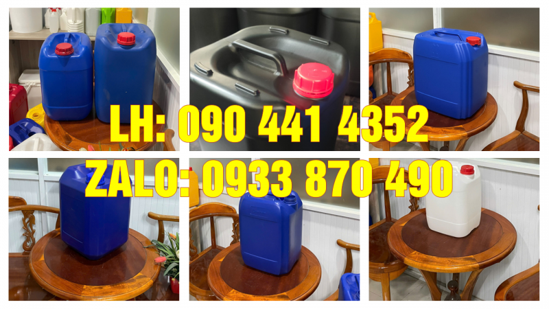 Can nhựa 24 lít đựng chất phụ trợ cho sơn, can nhựa 25 lít đựng thành phần tẩy trắng 