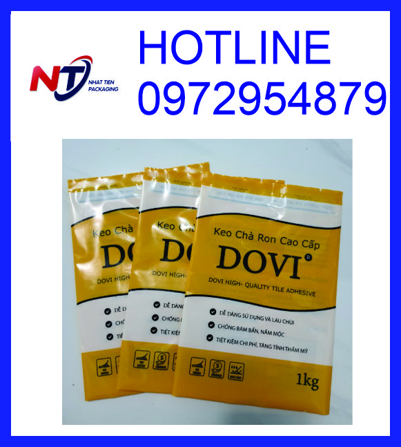 Sản xuất in ấn túi đựng keo chít mạch 1kg giá rẻ, chất lượng tốt