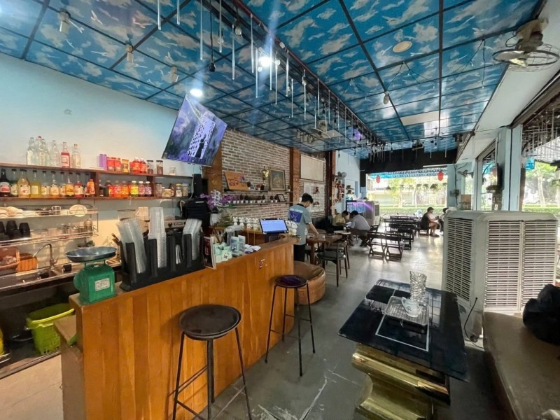 SANG NHƯỢNG QUÁN CAFE HAI MẶT TIỀN ĐẸP TẠI AN NHƠN