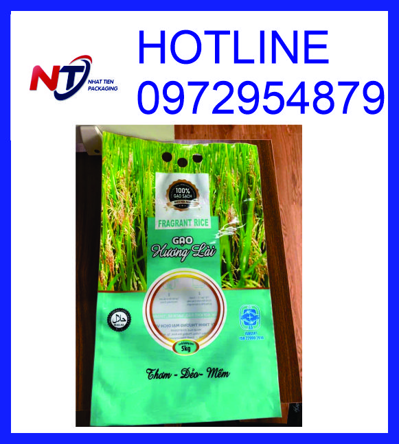 Túi đựng gạo 5kg, túi PA đựng gạo 5kg