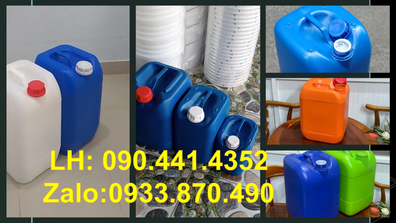Can 25 lít đựng thực phẩm, can nhựa 20 lít đựng hóa chất, can nhựa vuông 10 lít 