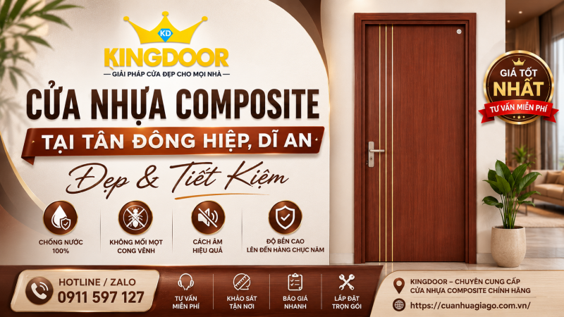 Cửa Nhựa Composite Tại Tân Đông Hiệp, Dĩ An | Đẹp & Tiết Kiệm
