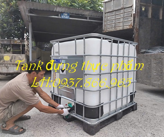 Thùng chứa dung dịch lỏng cỡ lớn, thùng ibc, tank có khung thép hàng cũ