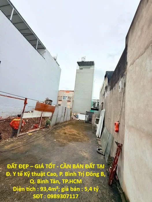 ĐẤT ĐẸP – GIÁ TỐT - CẦN BÁN ĐẤT TẠI Đ. Y tế Kỹ thuật Cao, P. Bình Trị Đông B, Q. Bình Tân, TP.HCM