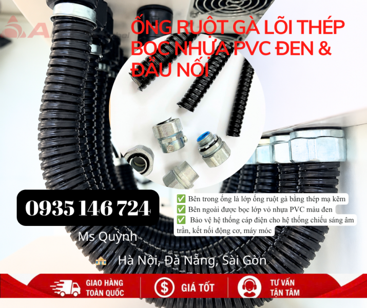 Ống luồn dây điện, ống ruột gà lõi thép phi 20,25,32,40