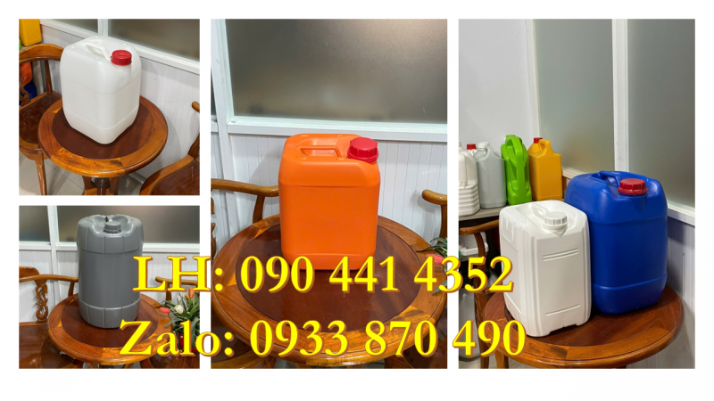 Can nhựa 20 lít đựng dầu ăn, can nhựa 10 lít đựng nước đường 