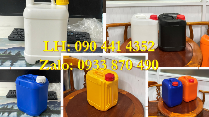 Vỏ can nhựa 2 lít đựng hóa chất, can nhựa 5 lít đựng chất điều chỉnh PH 