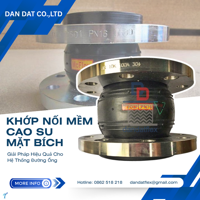 Khớp nối giảm rung, khớp nối mềm giảm rung inox, khớp nối chống rung máy bơm