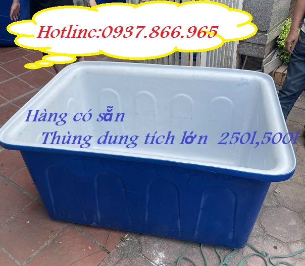 Bồn 2 lớp, Thùng đựng hóa chất có 2 lớp, thùng dung tích 500l