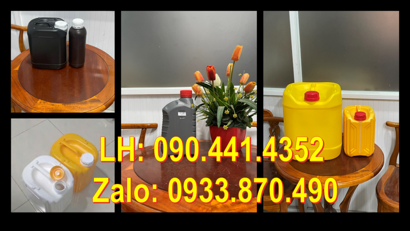 Can nhựa 1 lít tròn, can nhựa 2 lít đựng thuốc diệt côn trùng, can nhựa 5 lít đựng nông dược 