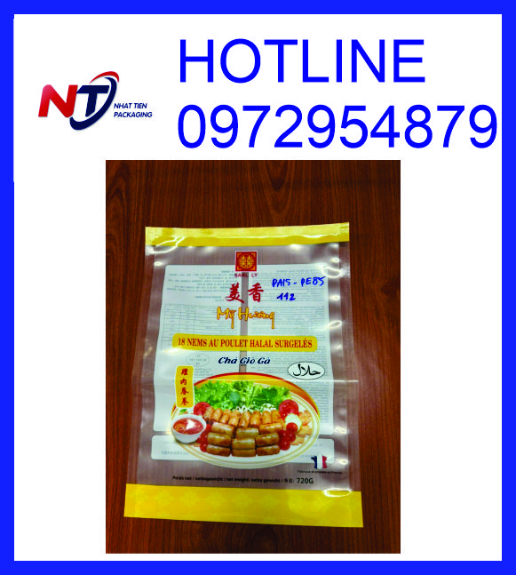 Túi hút chân không PA/PE đựng thực phẩm in ấn theo yêu cầu