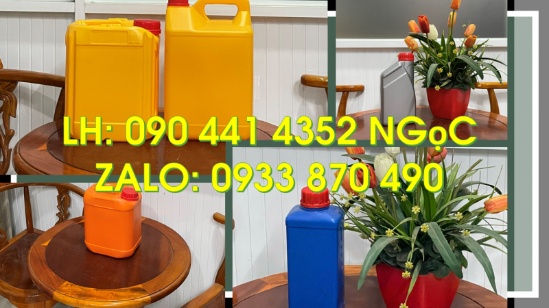 Can nhựa 1 lít đựng tinh dầu, can nhựa 2 lít đựng mật ong, can nhựa 5 lít đựng mật đường 