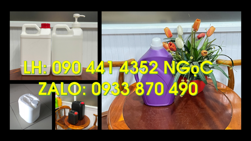 Can nhựa 1 lít đựng tinh dầu, can nhựa 2 lít đựng mật ong, can nhựa 5 lít đựng mật đường 