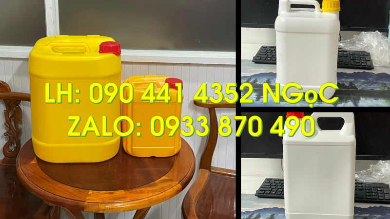 Can nhựa 1 lít đựng tinh dầu, can nhựa 2 lít đựng mật ong, can nhựa 5 lít đựng mật đường 