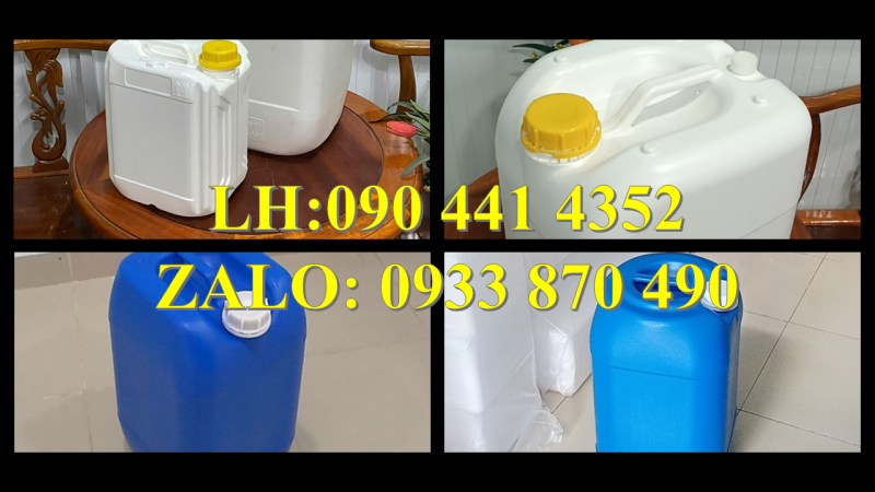 Bán can nhựa 20 lít, thùng nhựa 25 lít đựng HCl, can nhựa 30 lít đựng H2S04
